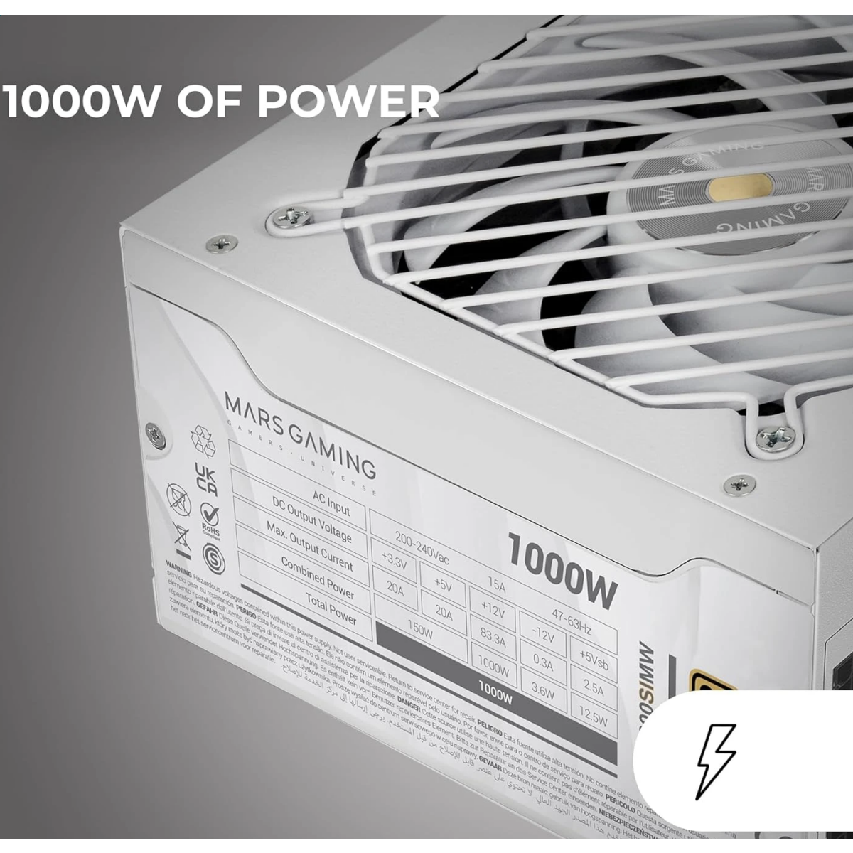 Alimentation électrique 1000W Mars Gaming MPB1000SIMW - photo 7