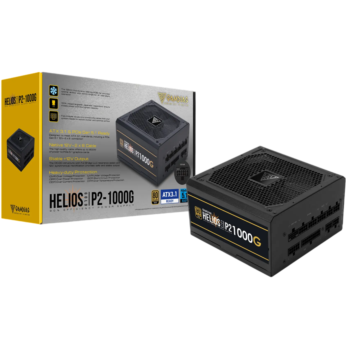 Alimentation électrique 1000W GAMDIAS HELIOS P2-1000G - photo 9