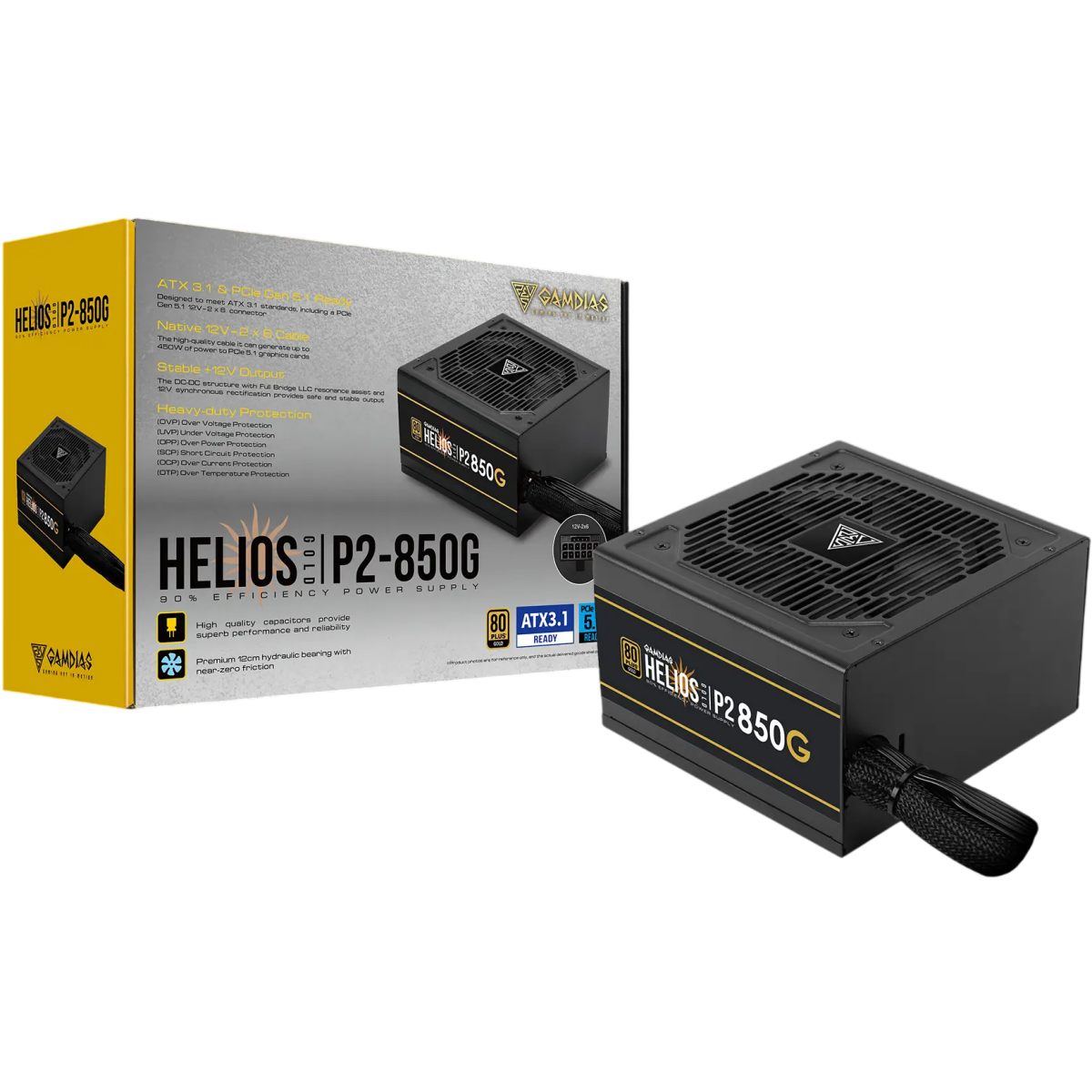 Alimentation électrique 850W GAMDIAS HELIOS P2-850G - photo 8