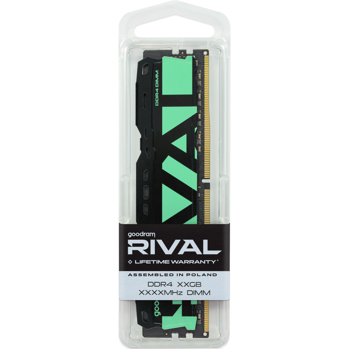 Mémoire vive 64GB DDR4 3200MHz GOODRAM RIVAL RADIANT GREEN (GGRGD4-32L18/64GDC) (2x32GB KIT) - photo 4
