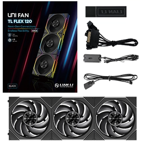 Ventilateur pour boîtier Lian Li UNI Fan TL Flex 120 Black (3 pcs) - G9F.12TL1F3B.00 - photo 10