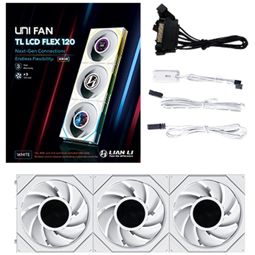 Ventilateur pour boîtier Lian Li UNI Fan TL LCD Flex 120 White (3 pcs) - G9F.12TLLCD1F3W.00 - photo 10