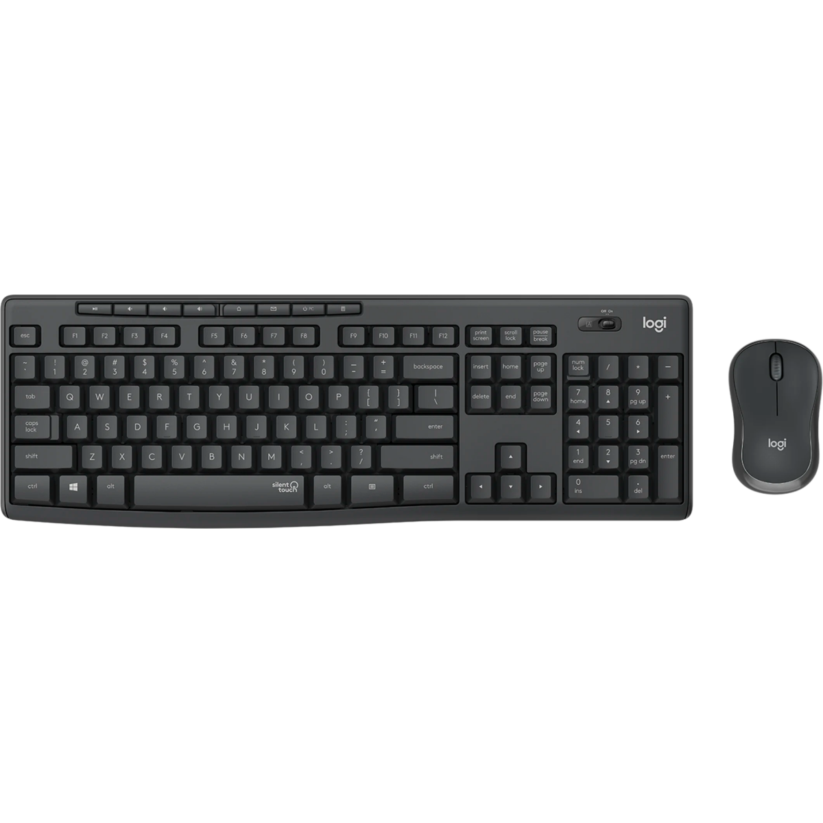 Clavier + souris Logitech MK295 Silent Wireless Combo Graphite (920-009799)
