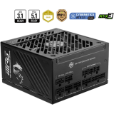 Alimentation électrique 1000W MSI MPG A1000GS PCIE5 (306-7ZPFY11-CE0)