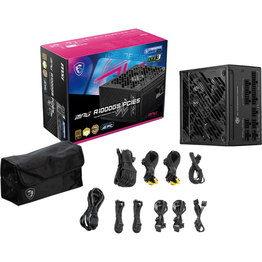 Power Supply 1000W MSI MPG A1000GS PCIE5 - 306-7ZPFY11-CE0 - photo 5