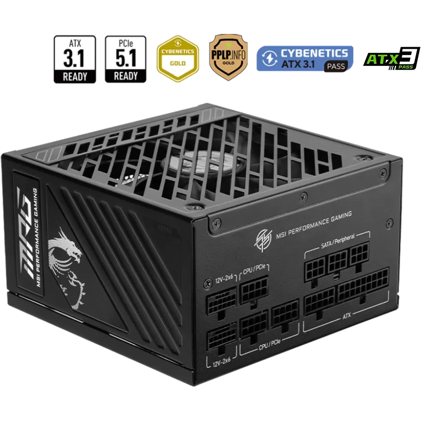 Power Supply 1250W MSI MPG A1250GS PCIE5 - 306-7ZPFX11-CE0 - photo 4