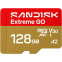 Carte mémoire 128GB MicroSD SanDisk Extreme GO (SDSQXGN-128G-GN6MN)