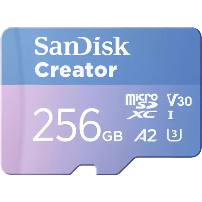 Carte mémoire 256GB MicroSD SanDisk Creator + SD adapter (SDSQXAV-256G-GN6MS) - photo 2
