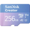 Carte mémoire 256GB MicroSD SanDisk Creator + SD adapter (SDSQXAV-256G-GN6MS) - photo 2