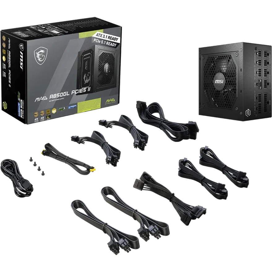 Power Supply 850W MSI MAG A850GL PCIE5 II - 306-7ZP8D11-CE0 - photo 5
