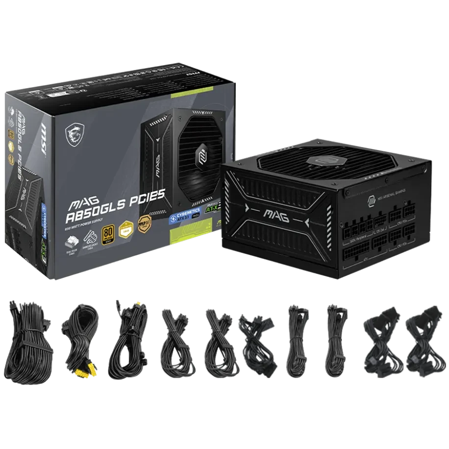 Power Supply 850W MSI MAG A850GLS PCIE5 - 306-7ZPIY11-CE0 - photo 4