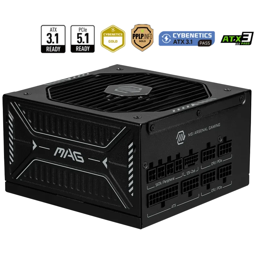 Power Supply 850W MSI MAG A850GLS PCIE5 - 306-7ZPIY11-CE0 - photo 5