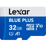 Carte mémoire 32GB MicroSD Lexar Blue Plus (LMSBLPL032G-BNANG)
