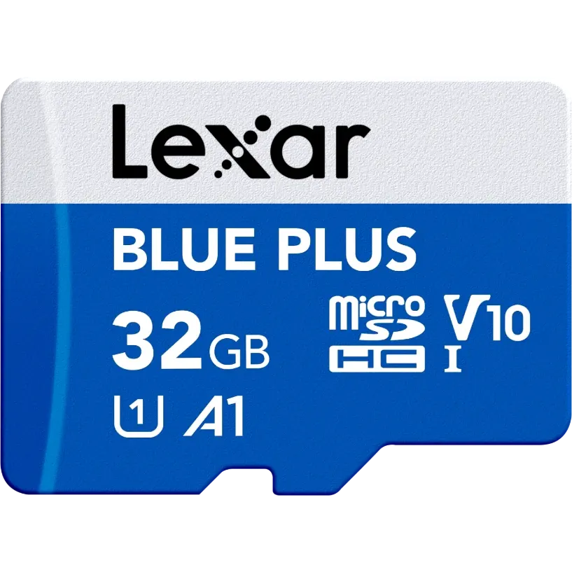 Carte mémoire 32GB MicroSD Lexar Blue Plus (LMSBLPL032G-BNANG)