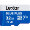 Carte mémoire 32GB MicroSD Lexar Blue Plus (LMSBLPL032G-BNANG)