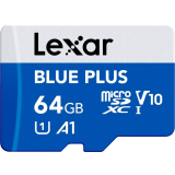 Carte mémoire 64GB MicroSD Lexar Blue Plus (LMSBLPL064G-BNANG)