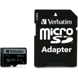 Carte mémoire 32GB MicroSD Verbatim Pro + SD adapter (47041)