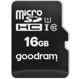 Carte mémoire 16GB MicroSD GOODRAM M1A4 All in One + SD adapter (M1A4-0160R12)