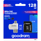 Carte mémoire 128GB MicroSD GOODRAM M1A4 All in One + SD adapter (M1A4-1280R12)