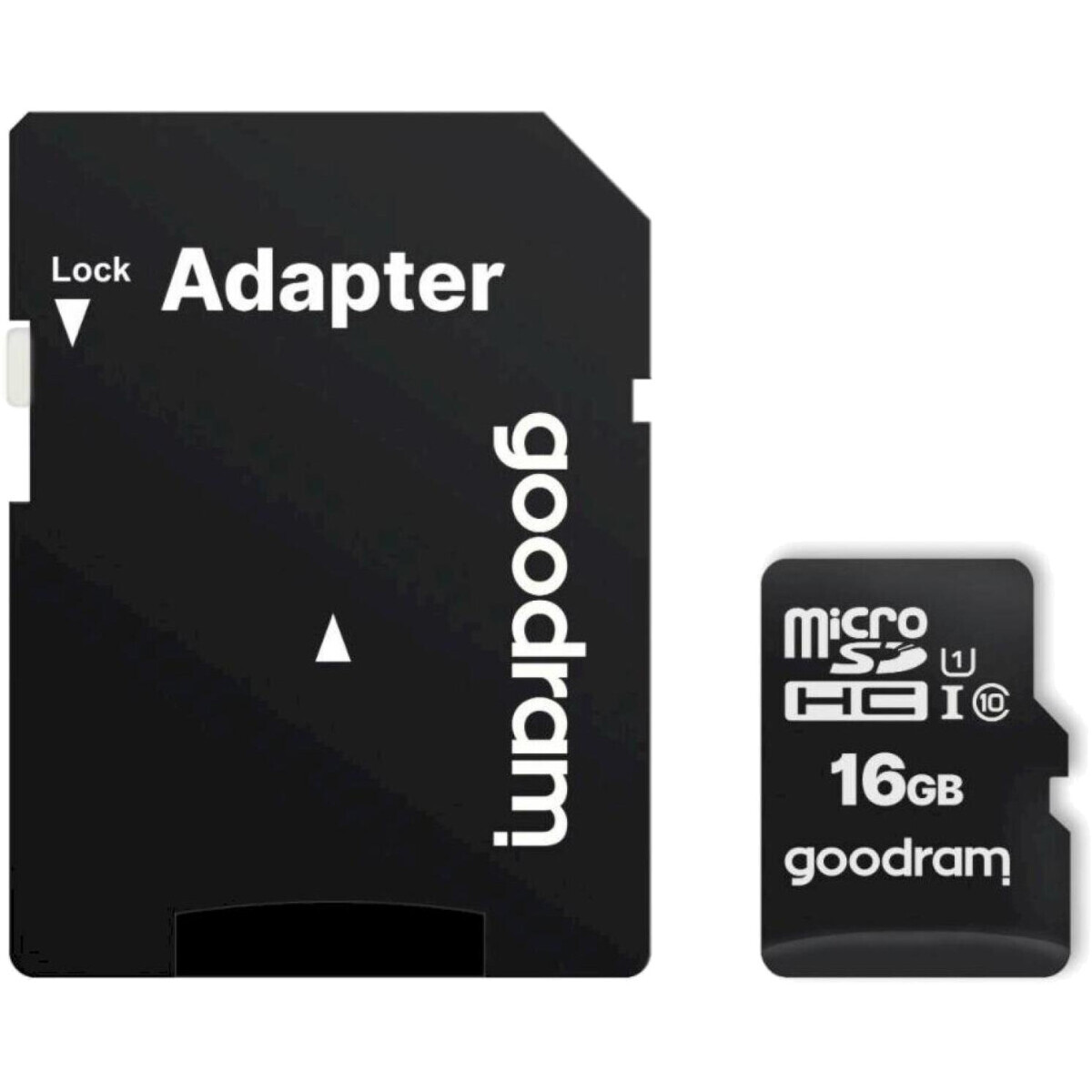 Carte mémoire 16GB MicroSD GOODRAM M1AA + SD adapter (M1AA-0160R12)
