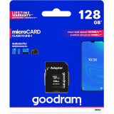 Carte mémoire 128GB MicroSD GOODRAM M1AA + SD adapter (M1AA-1280R12)