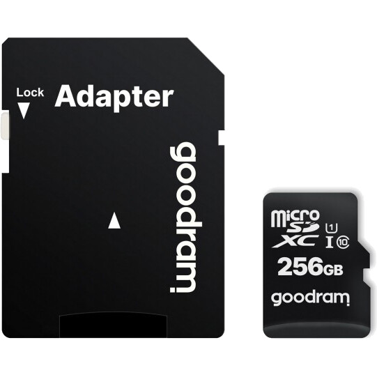 Carte mémoire 256GB MicroSD GOODRAM M1AA + SD adapter (M1AA-2560R12)