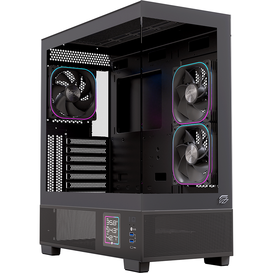 Boîtier EINAREX Prisma S501D RGB Black - EXCS-PR-51DR-B