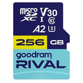 Carte mémoire 256GB MicroSD GOODRAM RIVAL M2AA + SD adapter (GGSM2AA-2560R12)