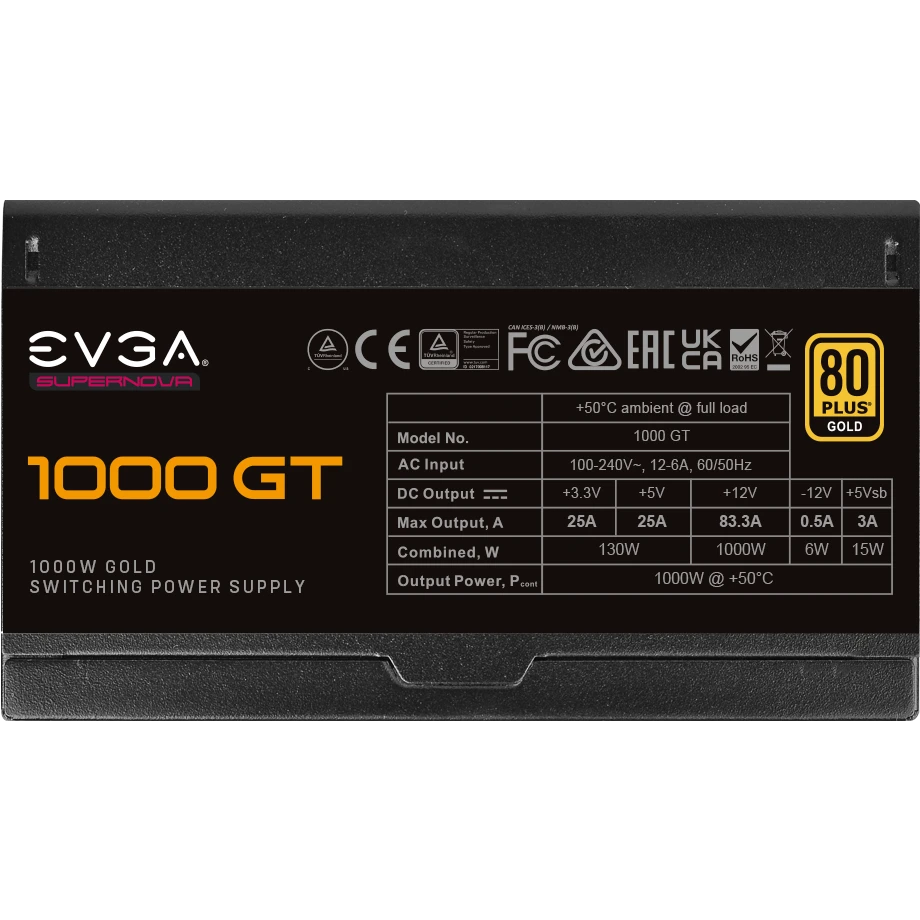 Power Supply 1000W EVGA SuperNOVA GT (220-GT-1000-X2) - photo 2
