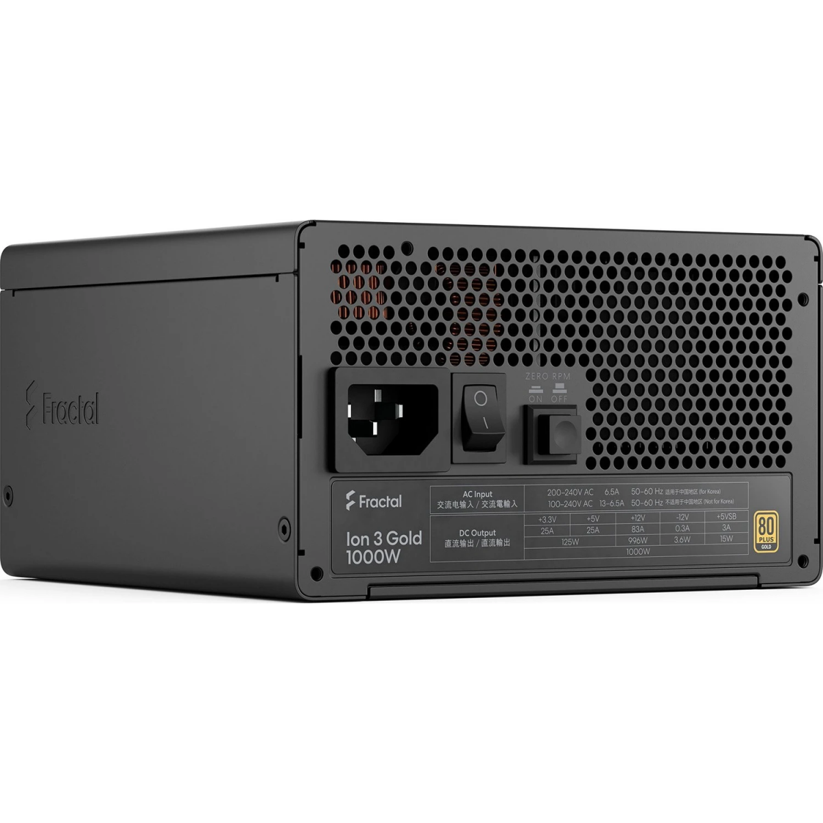 Alimentation électrique 1000W Fractal Design Ion 3 Gold Black - FD-P-IA3G-100-EU - photo 5