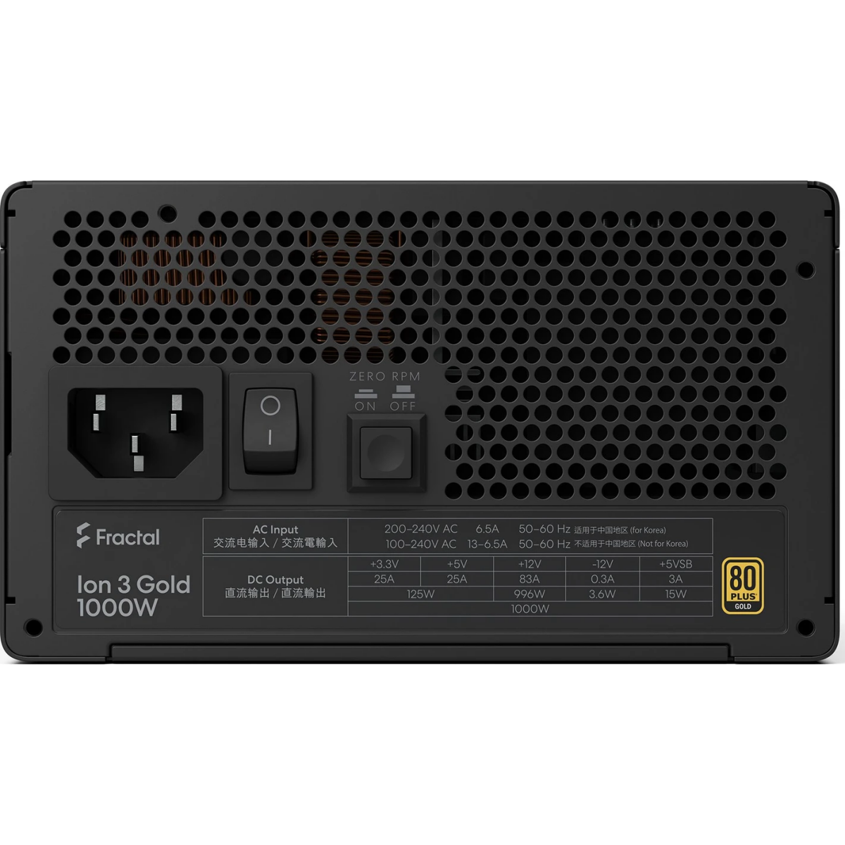 Alimentation électrique 1000W Fractal Design Ion 3 Gold Black - FD-P-IA3G-100-EU - photo 9