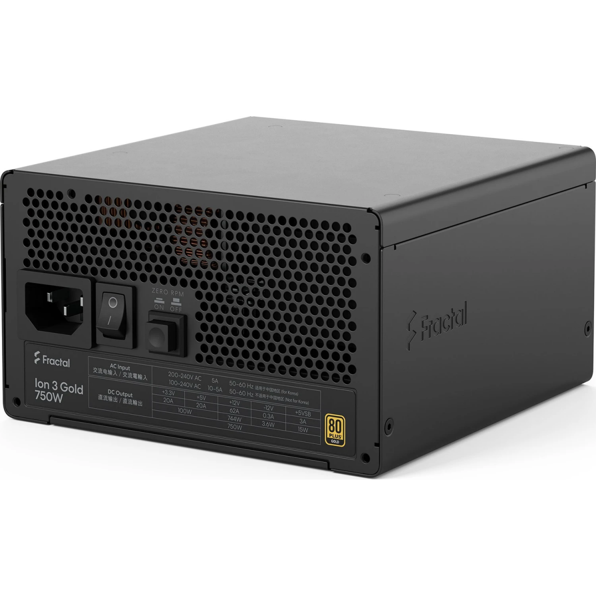 Alimentation électrique 750W Fractal Design Ion 3 Gold Black - FD-P-IA3G-750-EU - photo 2