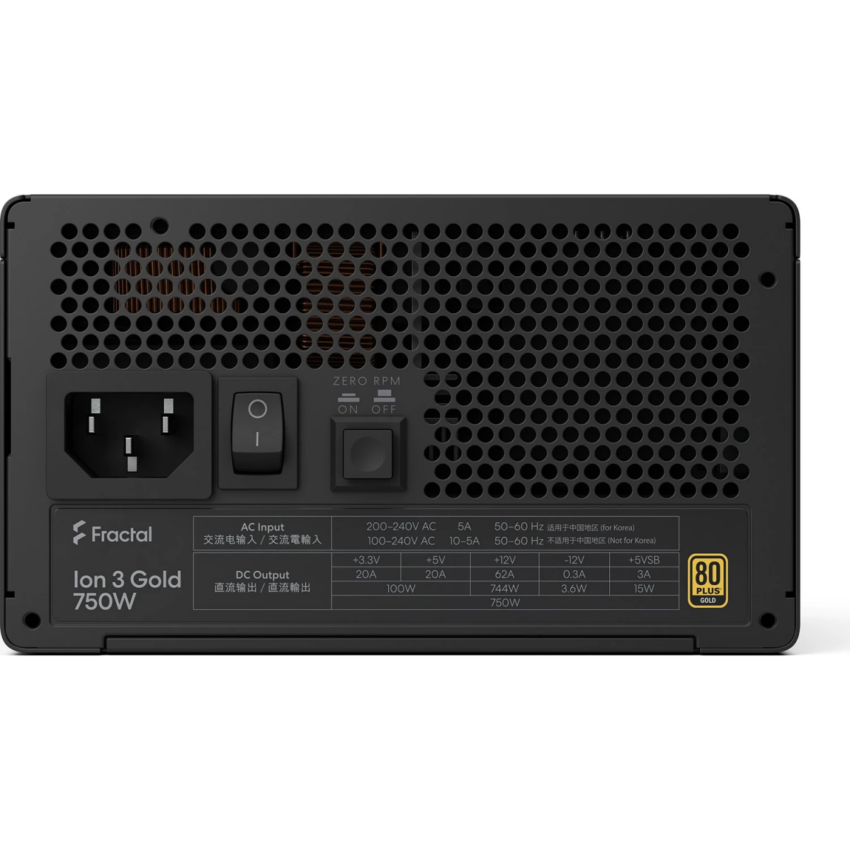 Alimentation électrique 750W Fractal Design Ion 3 Gold Black - FD-P-IA3G-750-EU - photo 8