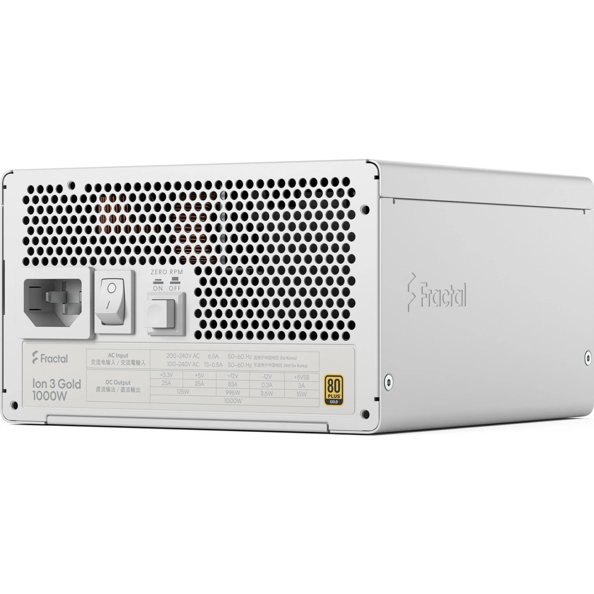 Power Supply 1000W Fractal Design Ion 3 Gold White - FD-P-IA3G-101-EU-WT - photo 5
