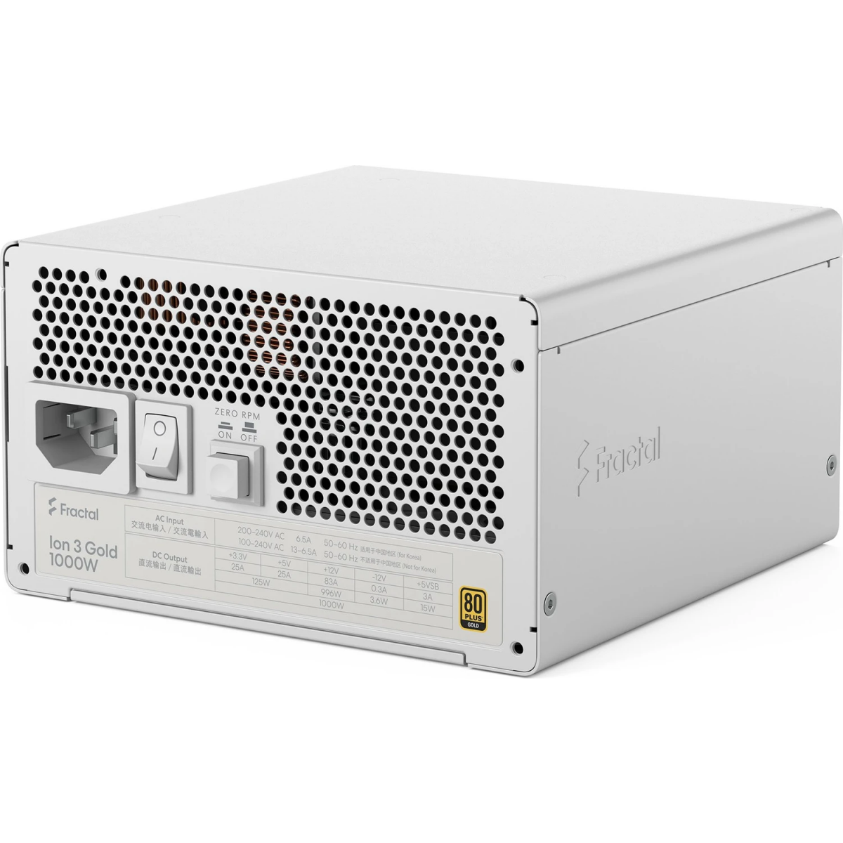 Power Supply 1000W Fractal Design Ion 3 Gold White - FD-P-IA3G-101-EU-WT - photo 9
