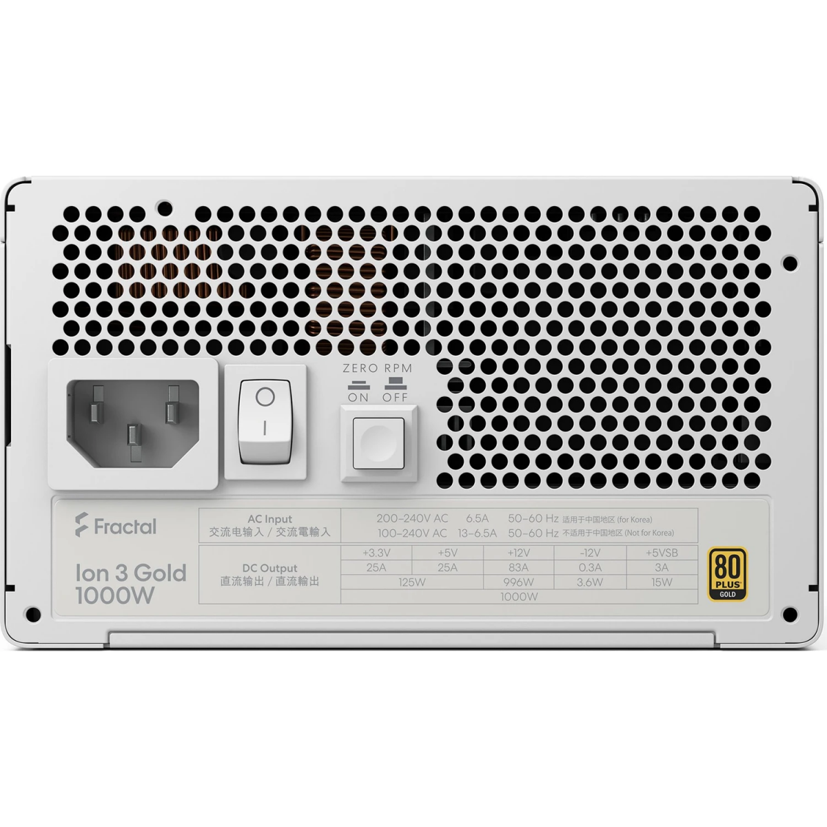 Power Supply 1000W Fractal Design Ion 3 Gold White - FD-P-IA3G-101-EU-WT - photo 8