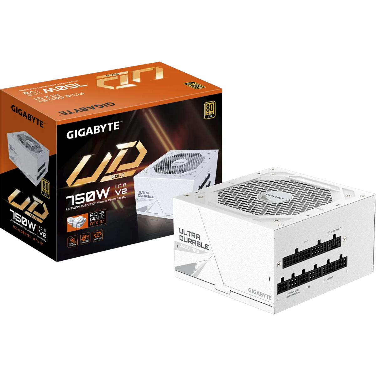 Alimentation électrique 750W Gigabyte GP-UD750GM PG5 V2 ICE - GP-UD750GM PG5 ICE - photo 7