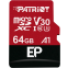 Carte mémoire 64GB MicroSD Patriot EP + SD adapter (PEF64GEP31MCX)