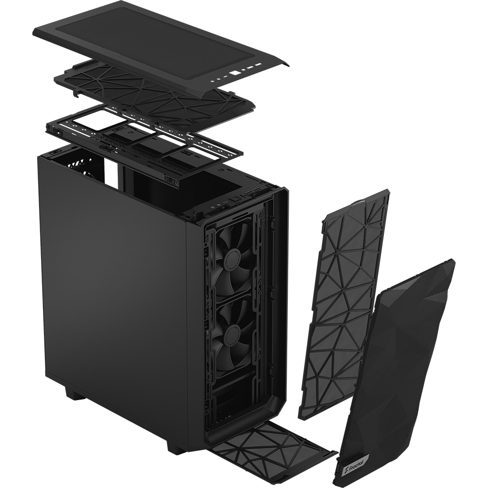 Datoru korpuss Fractal Design Meshify 2 Compact Solid Black - FD-C-MES2C-01 - foto 13