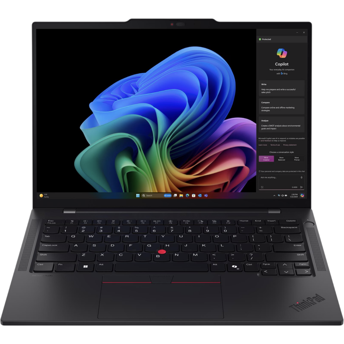 Ordinateur portable Lenovo ThinkPad T14s Gen 6 (Snapdragon) (21N1001AFR)
