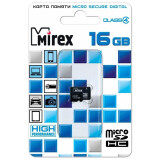 Atmiņas kartes 16Gb MicroSD Mirex (13612-MCROSD16)