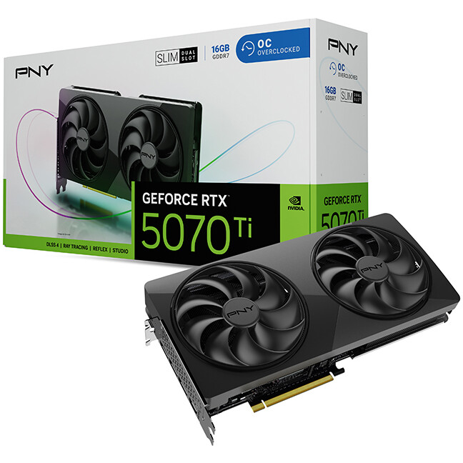 Carte graphique NVIDIA GeForce RTX 5070 Ti PNY Dual Fan Slim OC 16GB (VCG5070T16DFSXPB1-O) - photo 8