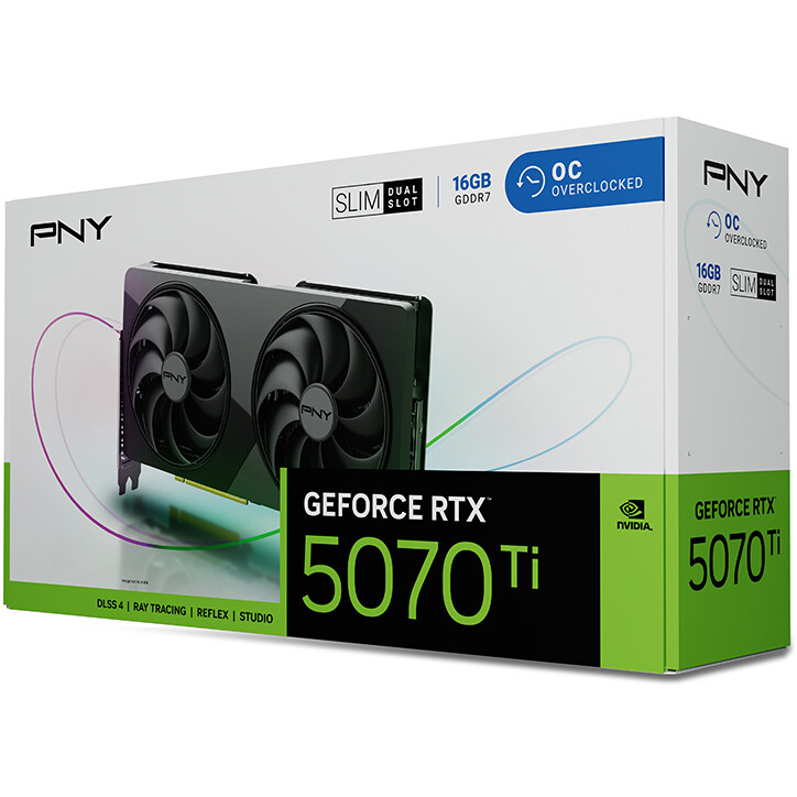 Carte graphique NVIDIA GeForce RTX 5070 Ti PNY Dual Fan Slim OC 16GB (VCG5070T16DFSXPB1-O) - photo 9