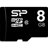 Carte mémoire 8GB MicroSD Silicon Power + SD adapter (SP008GBSTH010V10SP)