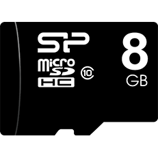 Carte mémoire 8GB MicroSD Silicon Power + SD adapter (SP008GBSTH010V10SP)