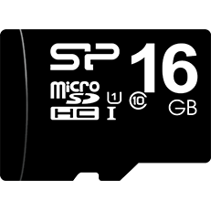 Carte mémoire 16GB MicroSD Silicon Power + SD adapter (SP016GBSTH010V10SP)