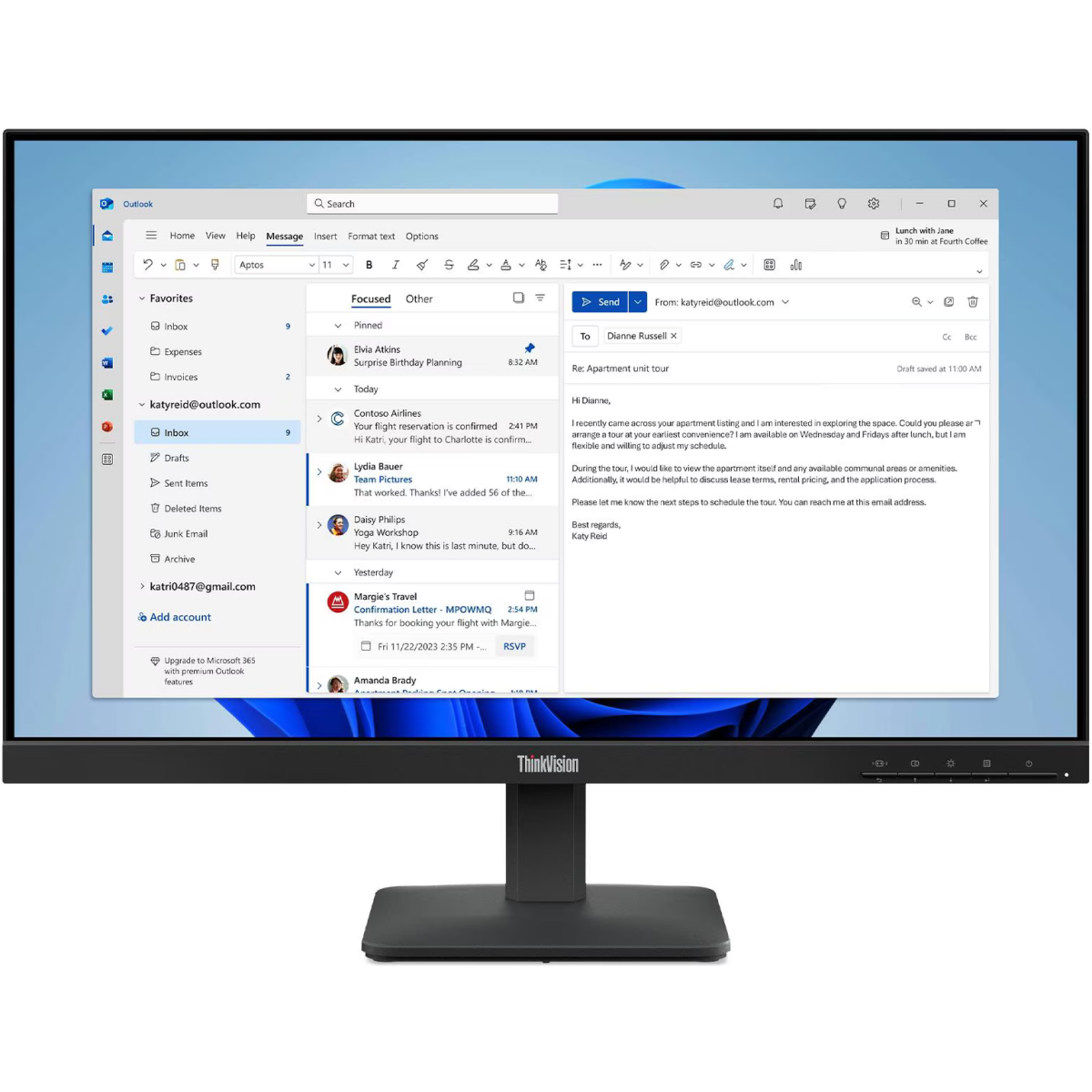 Écran Lenovo 24" ThinkVision S24-4e (64B5KAT1EU)