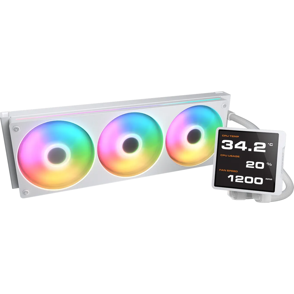 Système de refroidissement liquide Cougar Poseidon Vistek Pro ARGB 360 White - CGR-PSDVPRGB-W-360 - photo 2