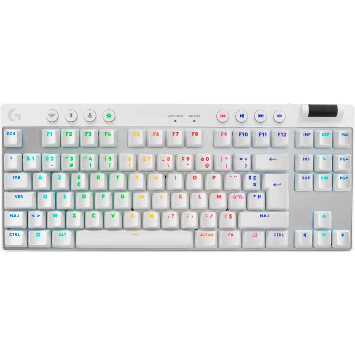 Clavier Logitech G Pro X TKL Lightspeed Tactile White (920-012145)