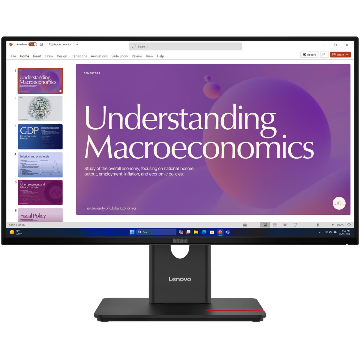 Écran Lenovo 24" ThinkVision T24D-40 (64B9GAT1EU)